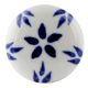 Blue Floral Flat Wine Bottle Stopper